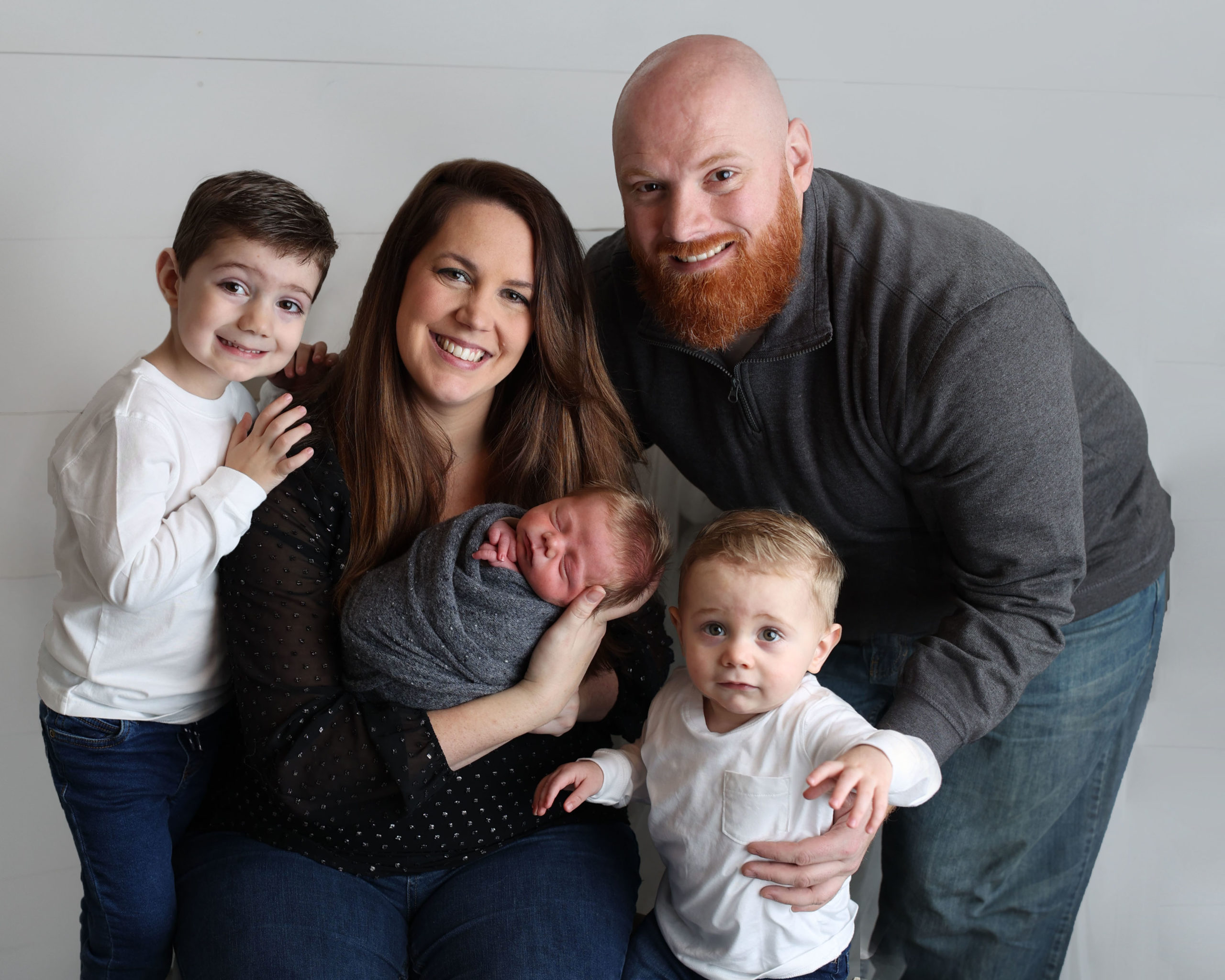 Cedar Rapids Newborn Baby Family Photo