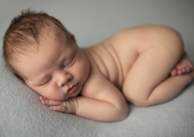 Sleepy newborn boy | Iowa City Newborn Photographer | Ali Kerr Photography
