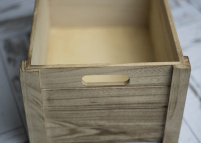 Tan crate for Cedar Rapids baby photos