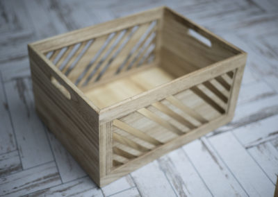 Tan box for Cedar Rapids newborn pictures