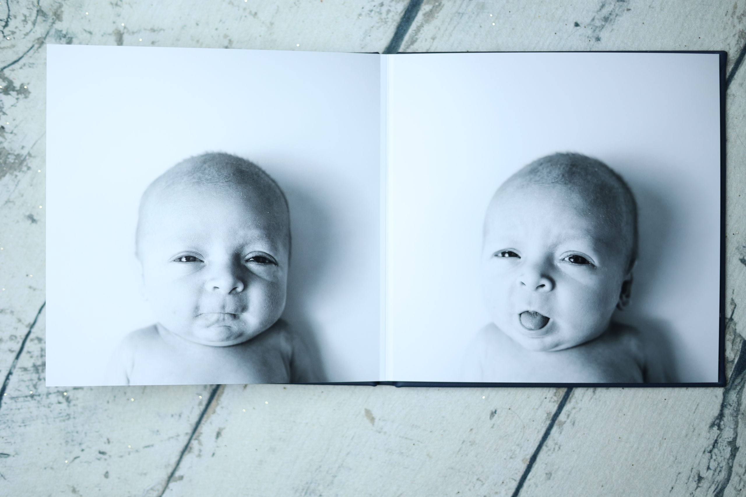 Iowa Photographer Newborn album portraits 